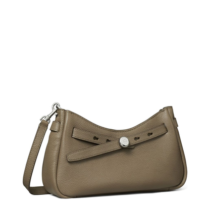 Romy Pebbled Leather Crossbody - Wild Mushroom