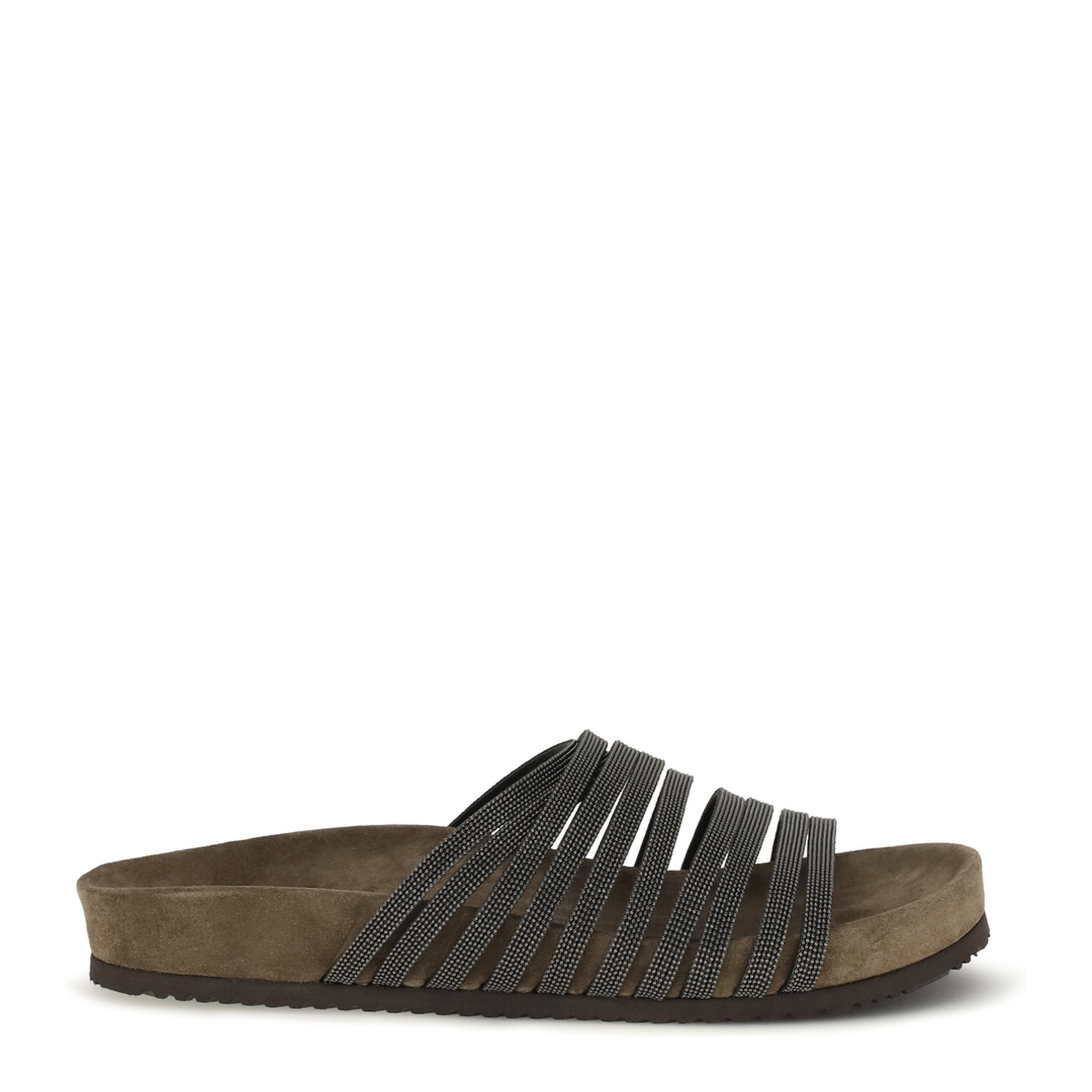 MAYFEYR - Brunello Cucinelli - Lace-Up Slides With Monili Embellishment - MZGAG3157
