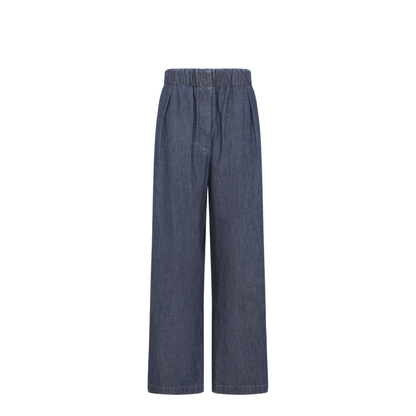 Cotton Wide-Leg Trousers