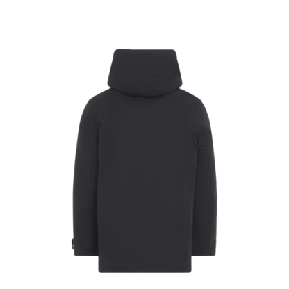MAYFEYR - Yves Salomon - Black Cotton Blend Parka Jacket - 27WHV02178F52XB1820