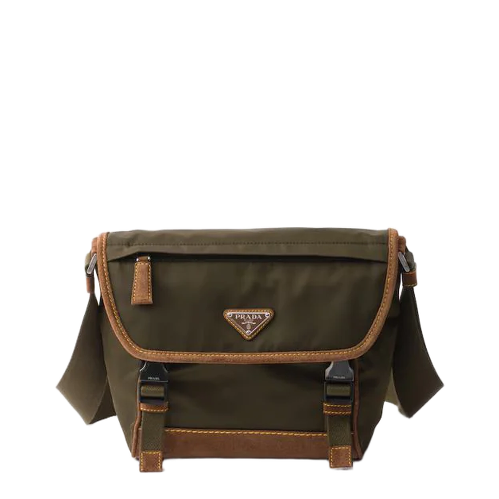 Re-Nylon and Suede Shoulder Bag