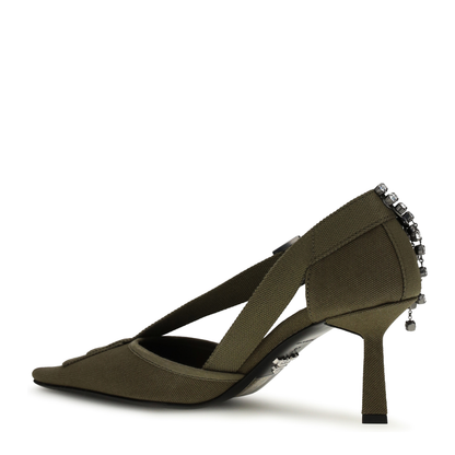 MAYFEYR - Prada - Canvas Pumps With Crystals - 1I443OFB075010