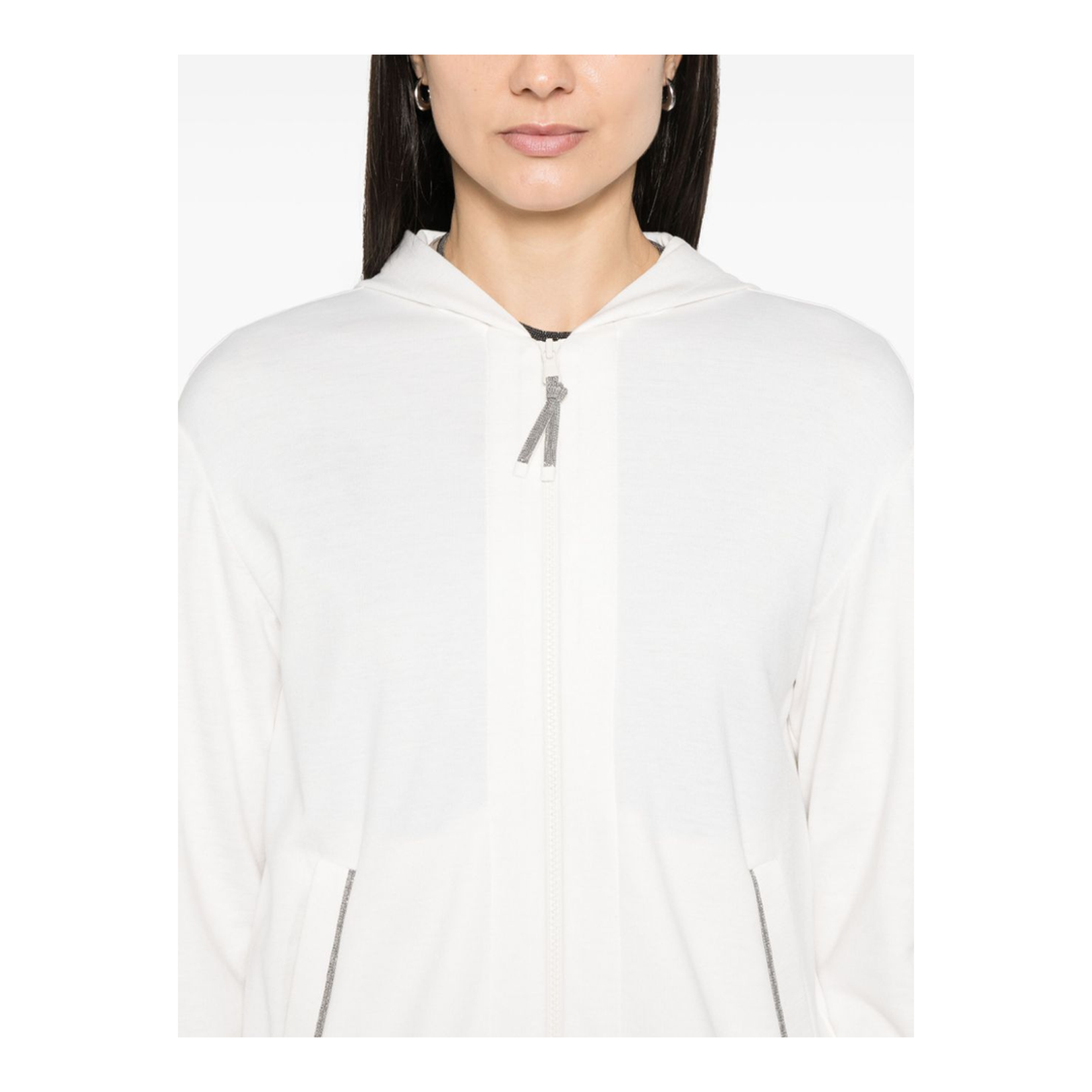 Cotton and Silk Blend Hoodie