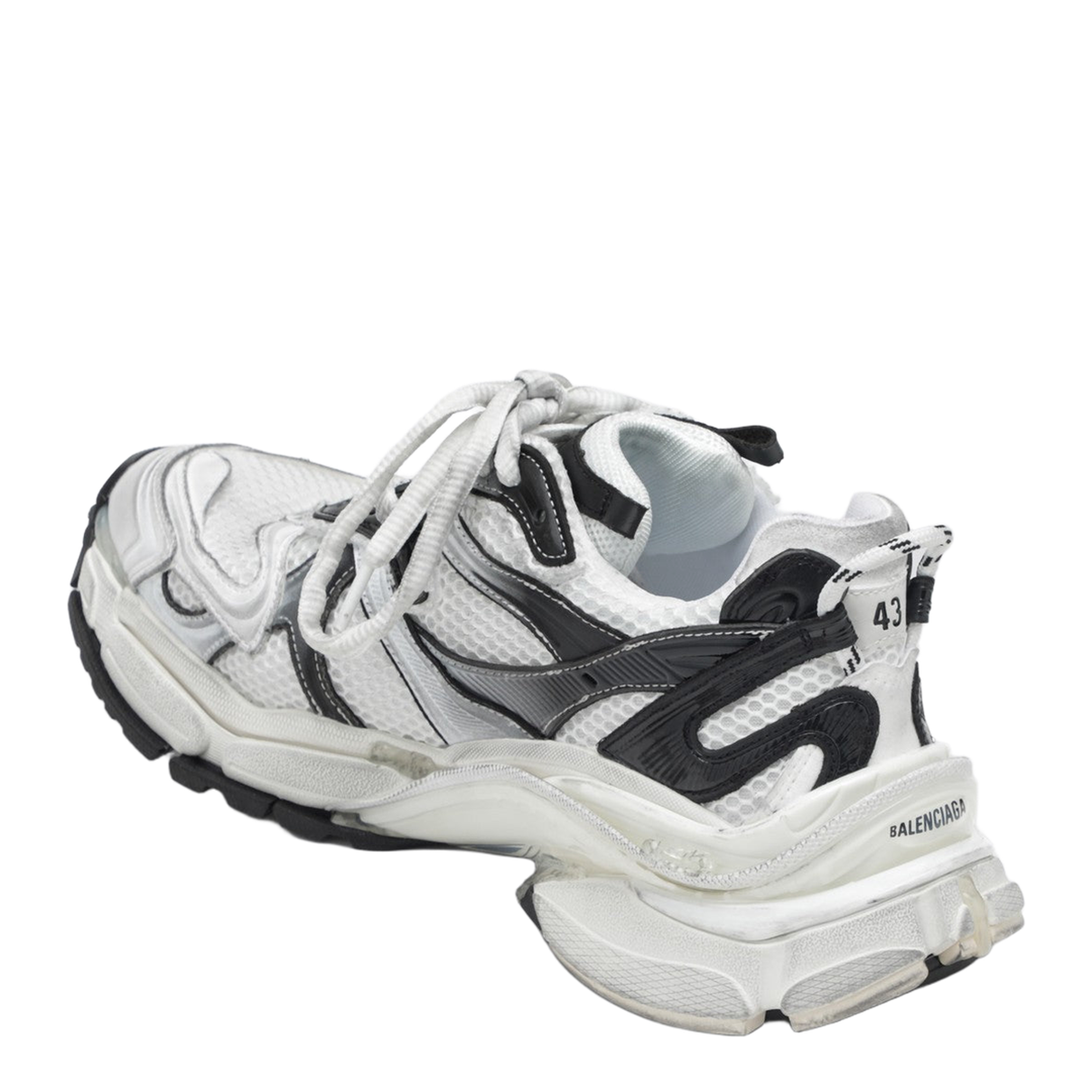 Runner 2 Gradient Sneakers in White/Black