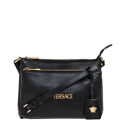 Logo-Lettering Zipped Shoulder Bag