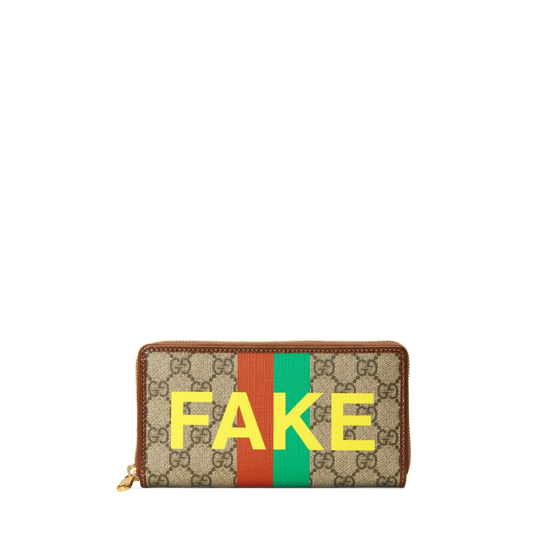 "FAKE" Long Wallet, Gold Hardware