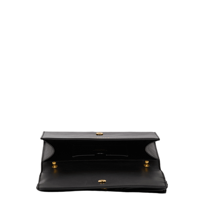 Crinkled Leather Wallet with Shuffle Chain