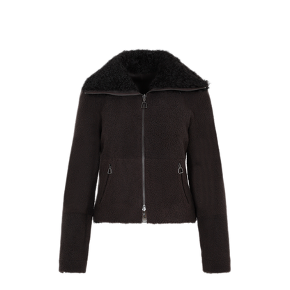 MAYFEYR - AKRIS - Mocca Lamb Leather Jacket - 016433004822149