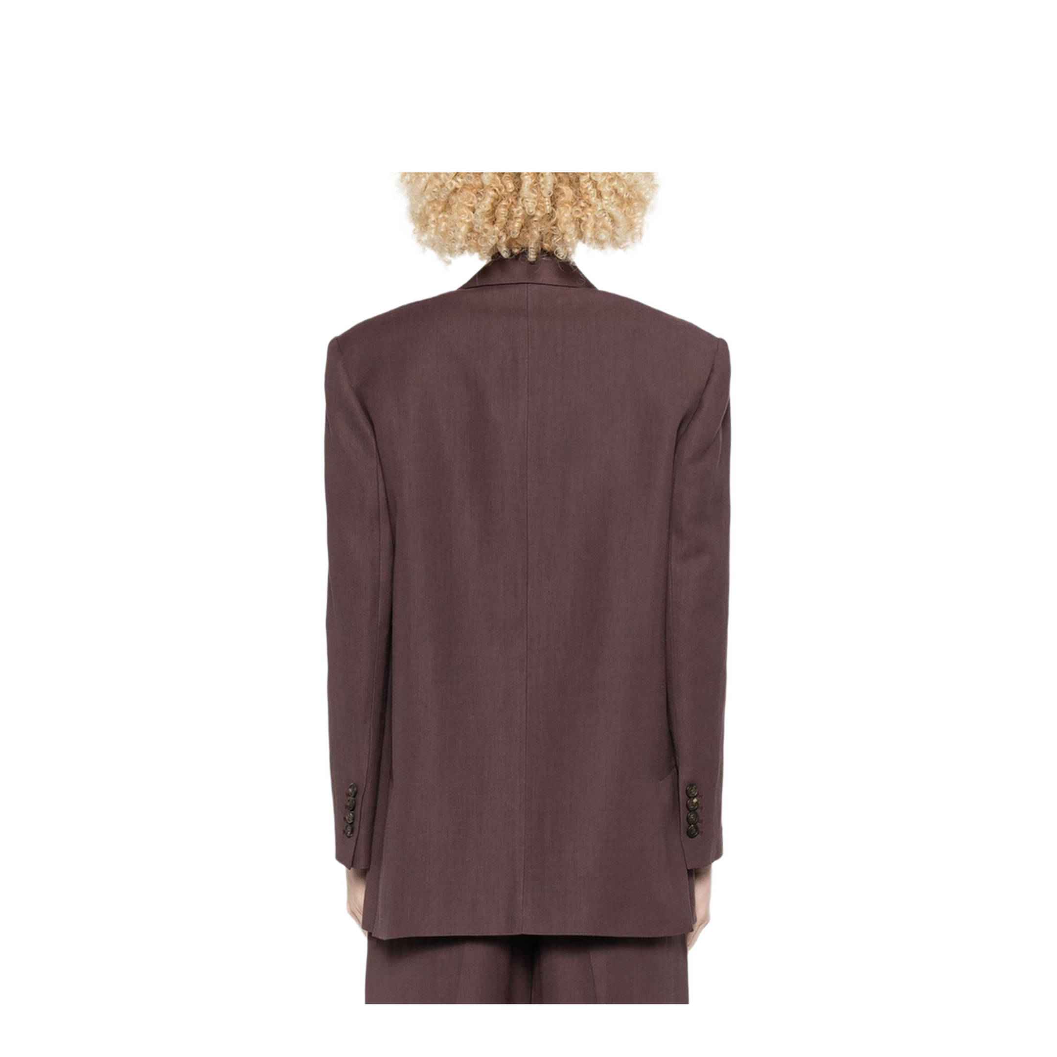 Aubergine Viscose Blend Blazer