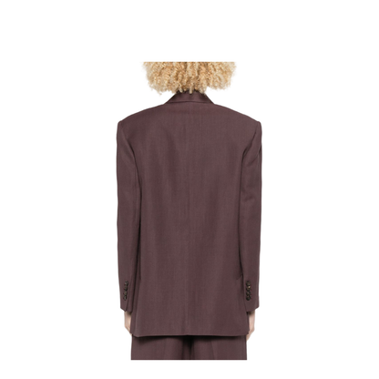 Aubergine Viscose Blend Blazer