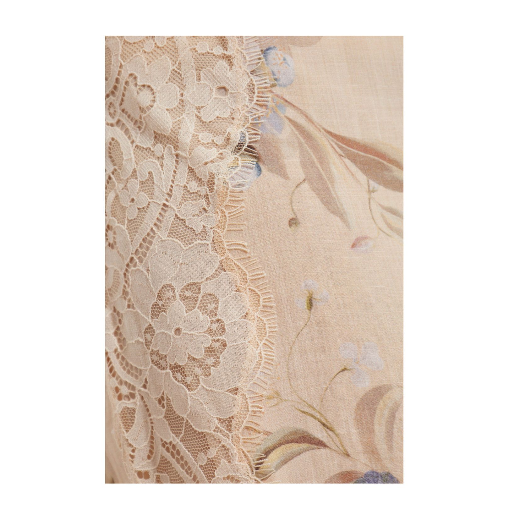 Trousers with lace inserts