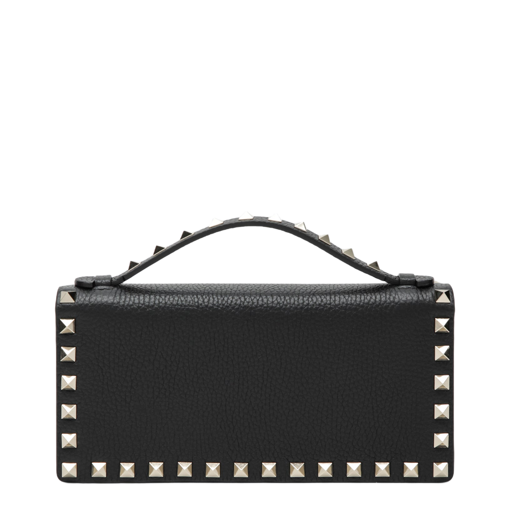 MAYFEYR - Valentino - Black Rockstud Leather Wallet With Chain - 9W2P0AK2VSH0NO