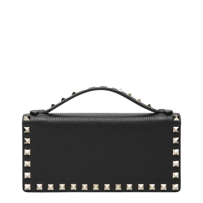 MAYFEYR - Valentino - Black Rockstud Leather Wallet With Chain - 9W2P0AK2VSH0NO