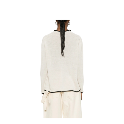 MAYFEYR - Max Mara - Linen Sweater Embroidered Front - 2619361063600015