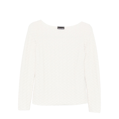 Jacquard Jersey Jumper with Embossed Pattern