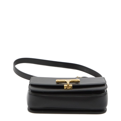 Siena Small Shoulder Bag in Black Leather