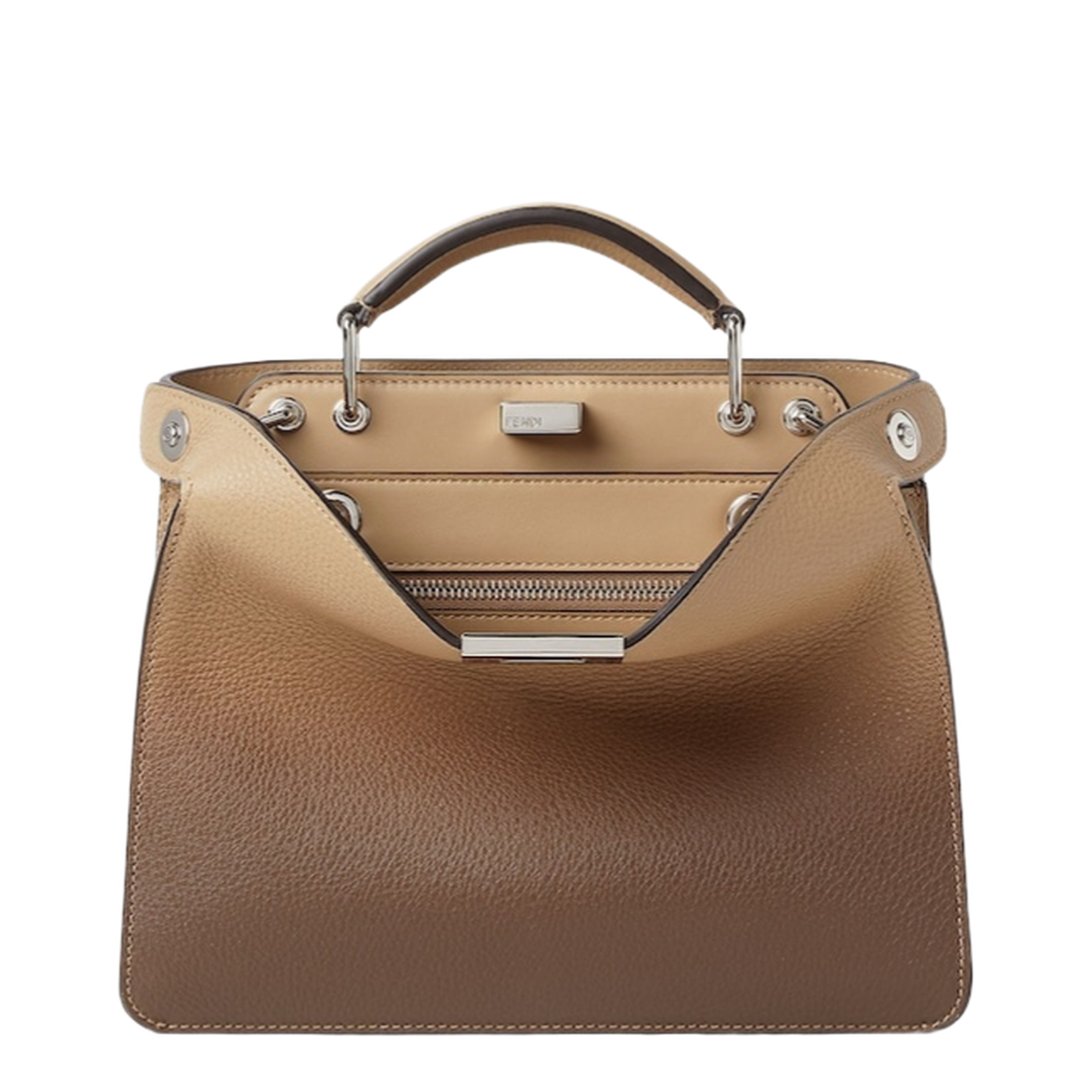 Peekaboo ISeeU Small Leather Shoulder Bags - Beige