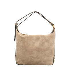 Metal Dots Mini Calf Leather Shoulder Bag - Beige
