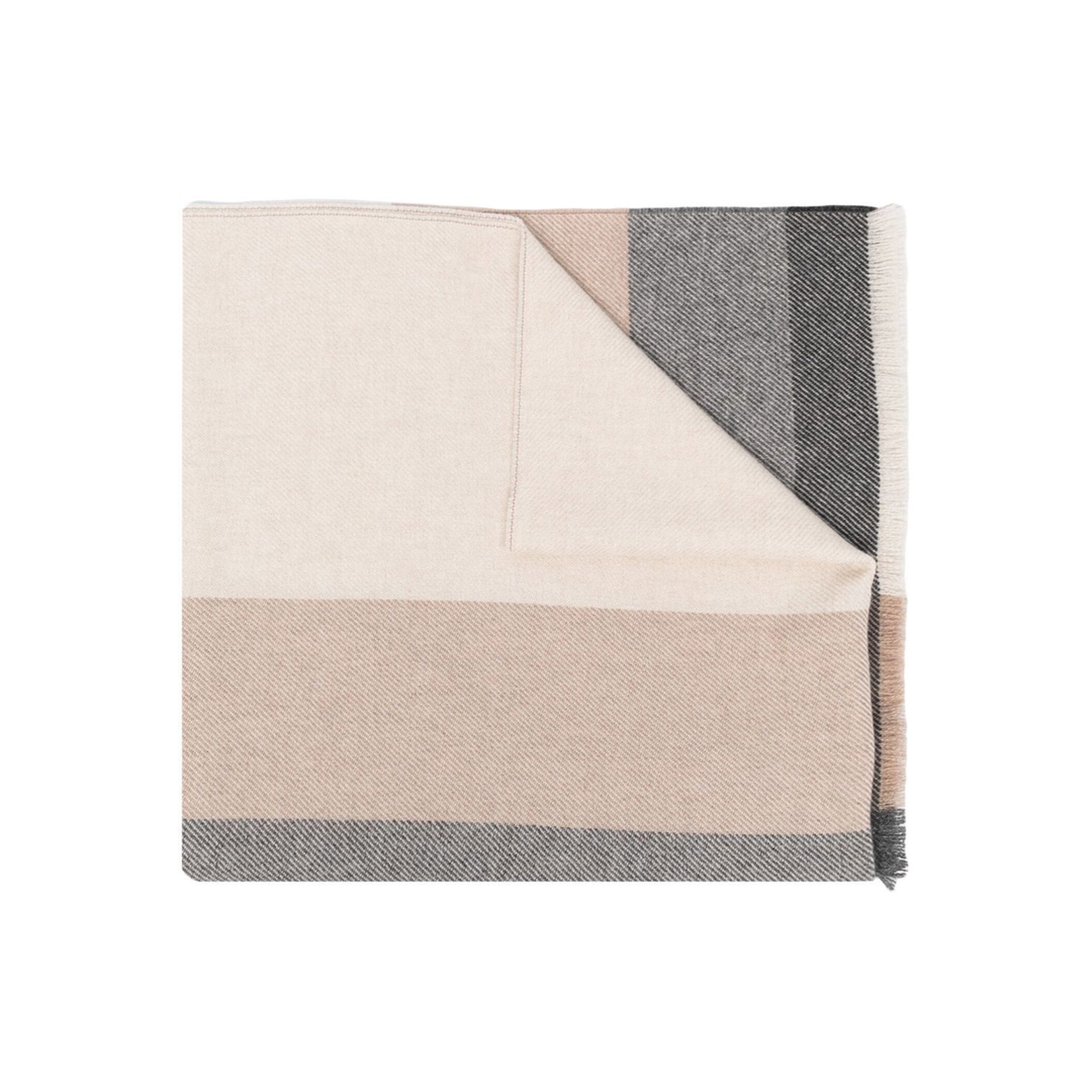 Horizontal Stripe Wool-Cashmere Scarf