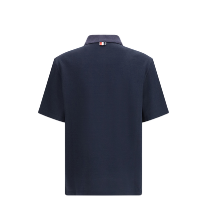 MAYFEYR - Thom Browne - Short Sleeve Polo With Chest Pocket - MJP244EJ0251415