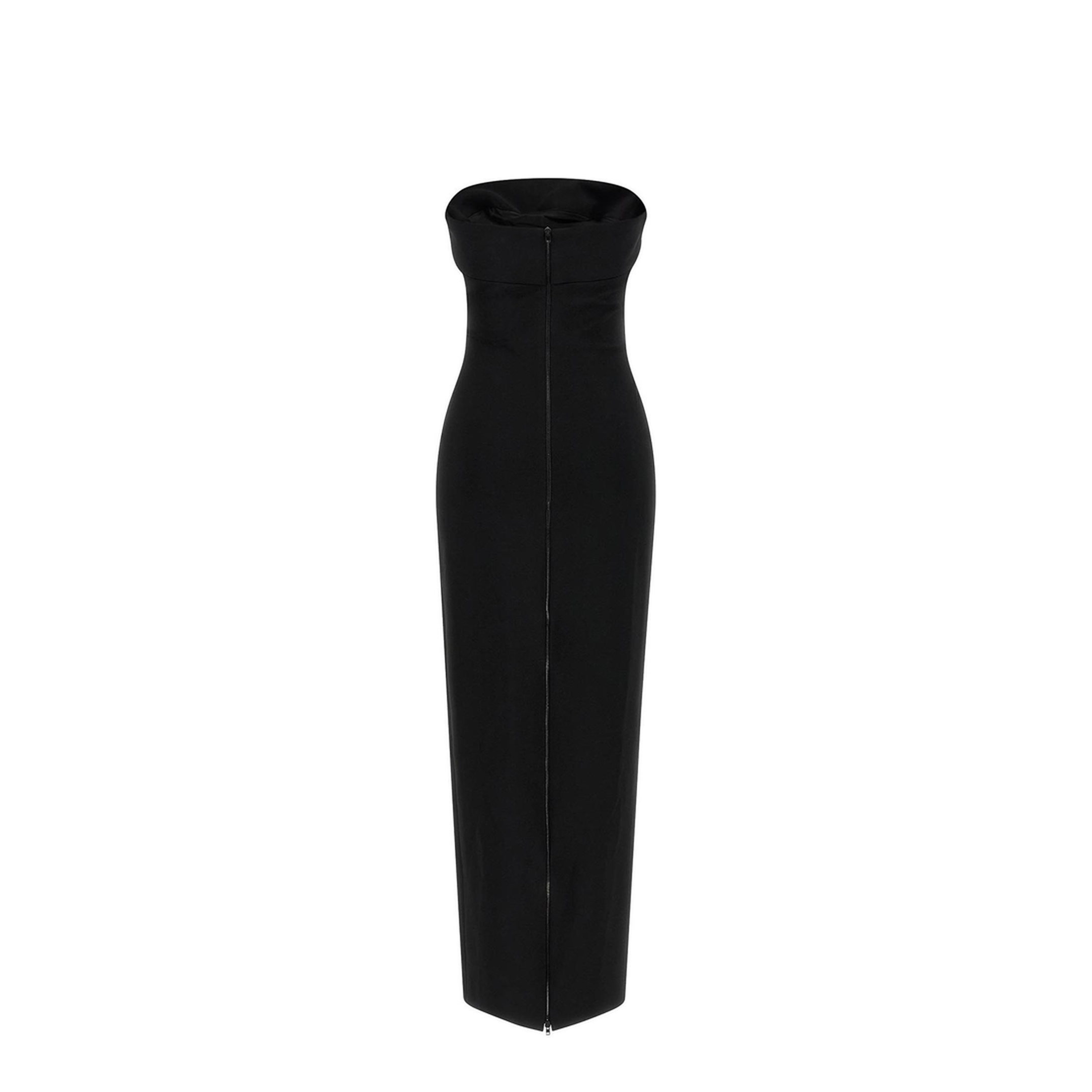 Belted Bustier Long Dress Black