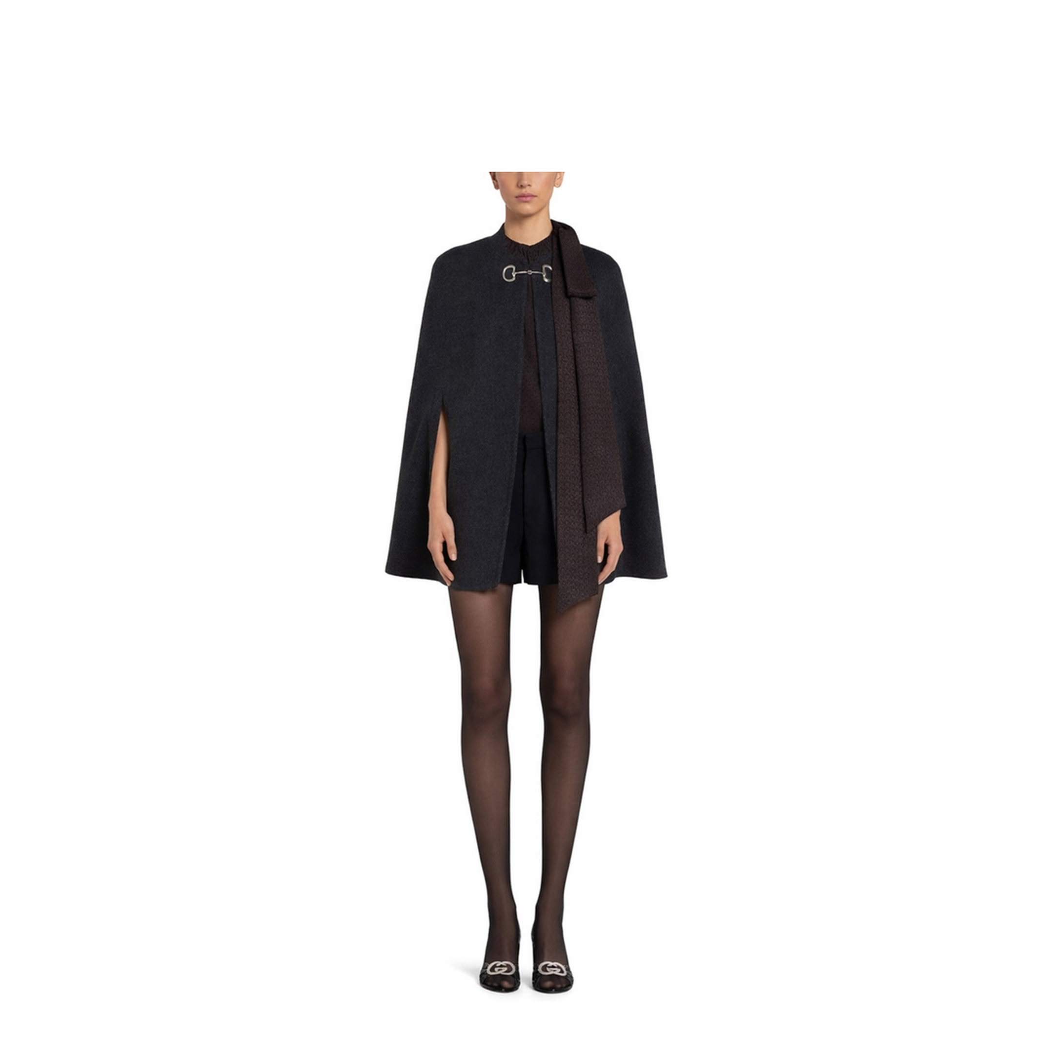 Wool and Silk Cape with Clamp