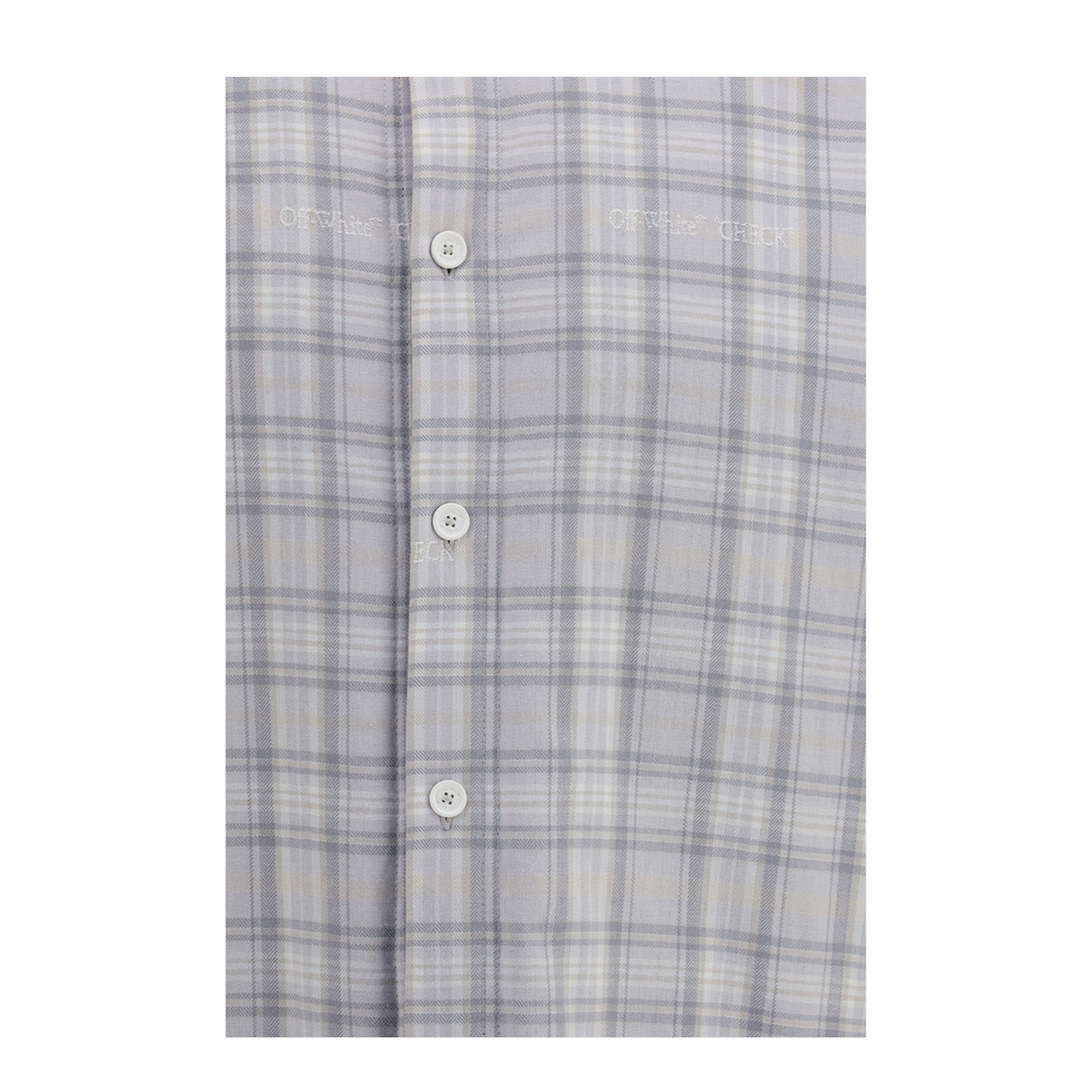 MAYFEYR - Off-White - Padded Flannel Jacket - OMES01FF26FAB00100050