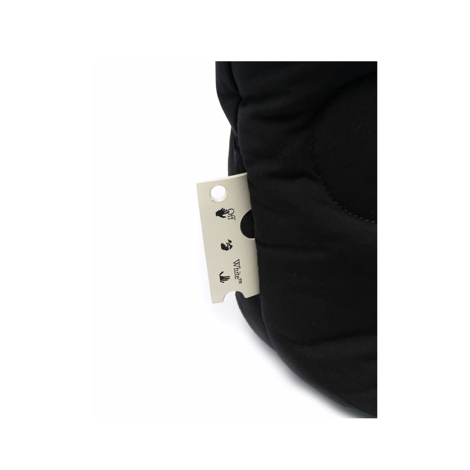 Polyester Side Logo Suture Detail Zipper Pocket Black Backpack