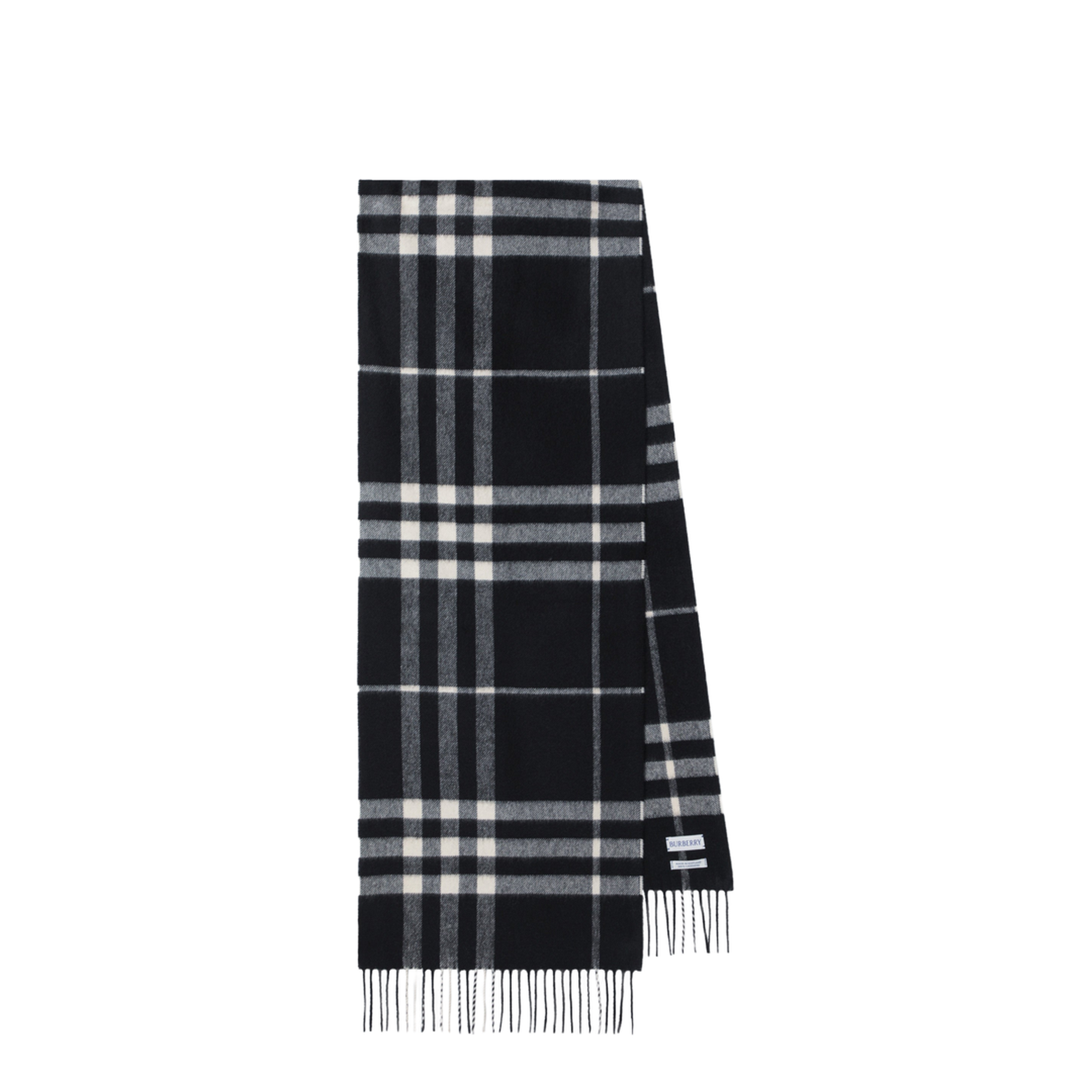 MAYFEYR - Burberry - Black Check Cashmere Scarf - 8094741U110106C1343