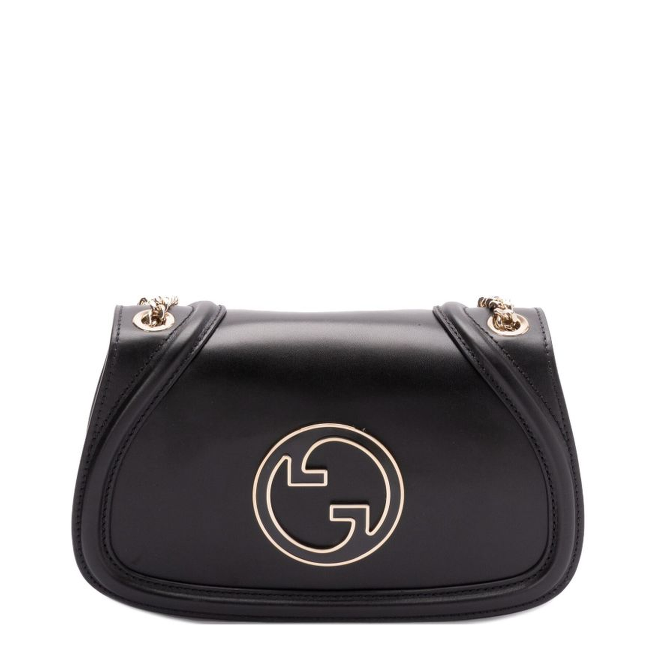 Blondie Medium Leather Shoulder Bag - Black