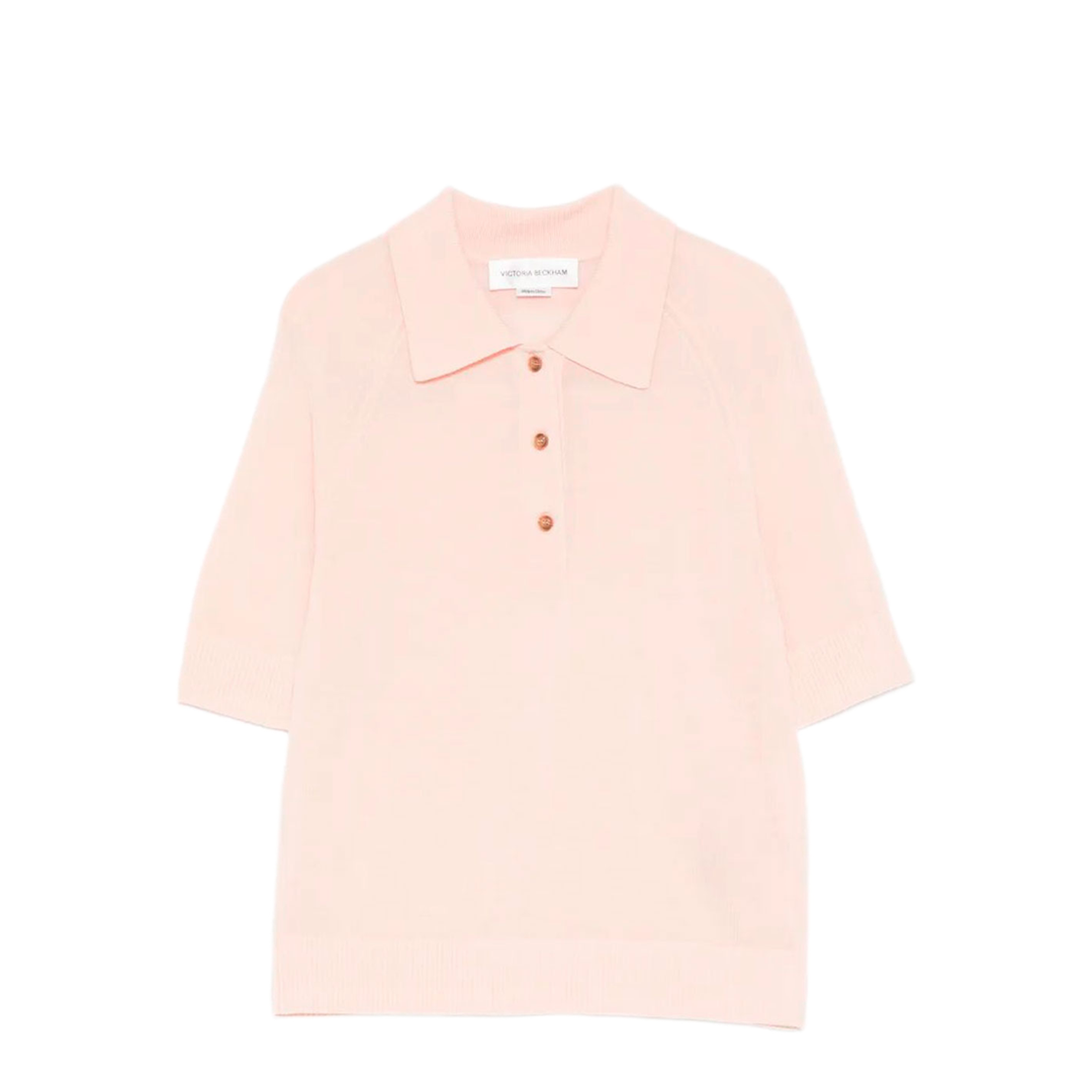 MAYFEYR - Victoria Beckham - Lightweight Fine Gauge Knitted Polo Top - 1126KTP007013A9443