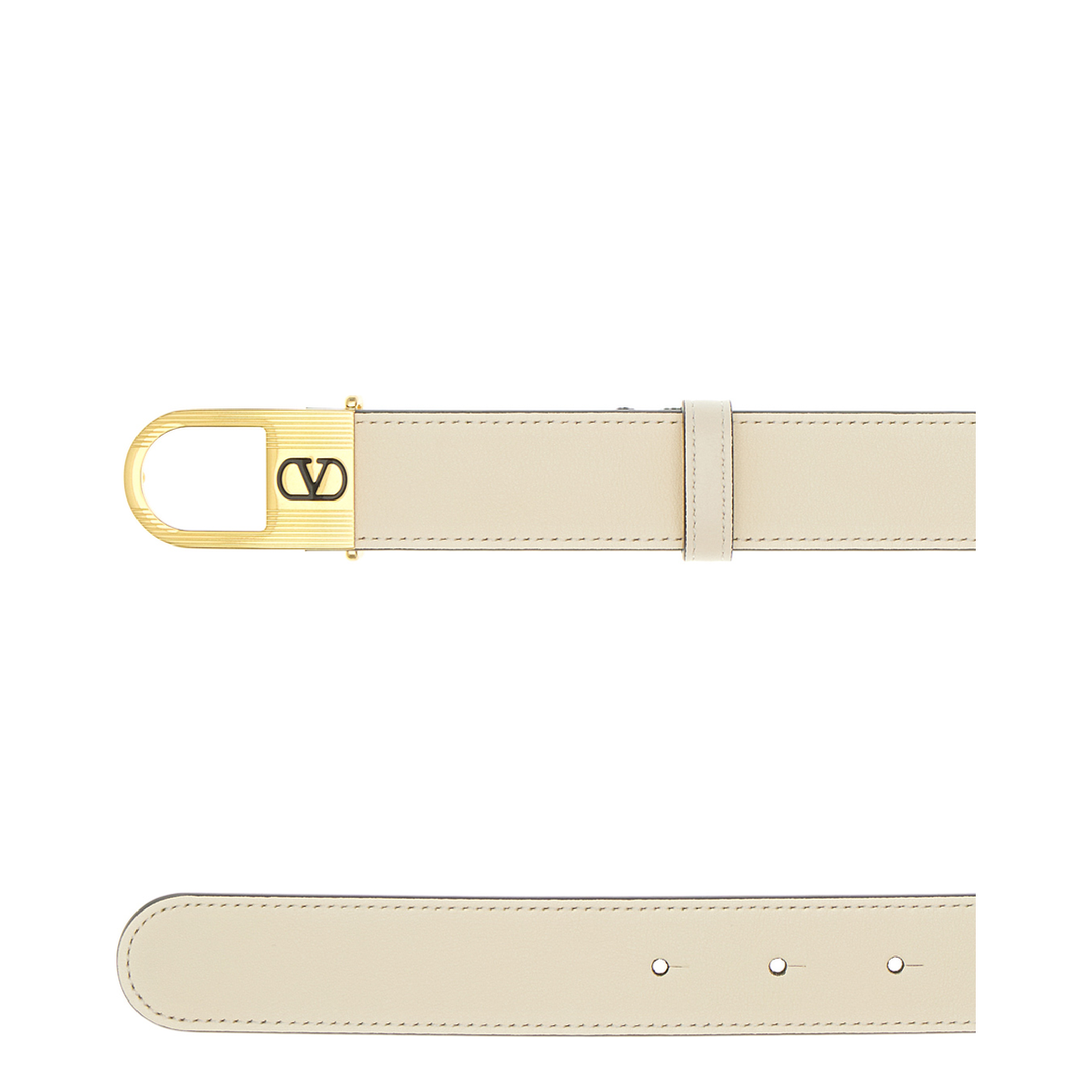 Ivory Leather Belt