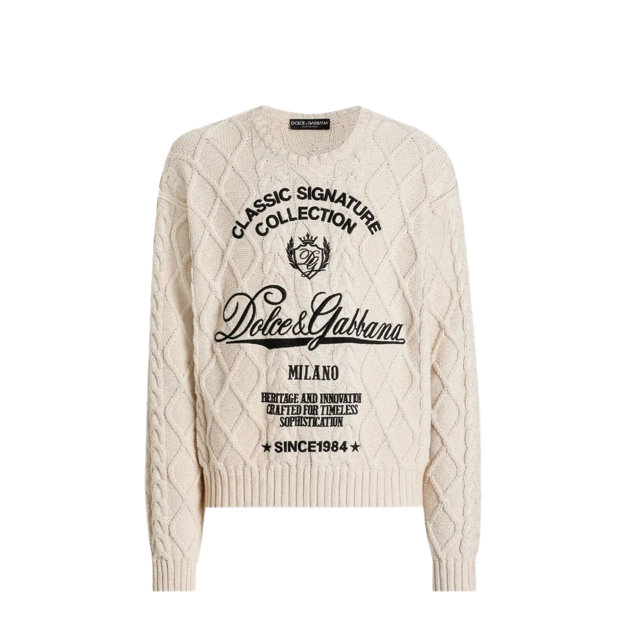 MAYFEYR - Dolce & Gabbana - Oversized Pullover With Interwoven Pattern - GXX37ZJGMFLA3791