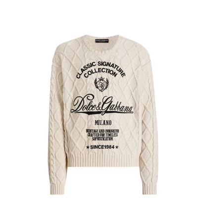 MAYFEYR - Dolce & Gabbana - Oversized Pullover With Interwoven Pattern - GXX37ZJGMFLA3791