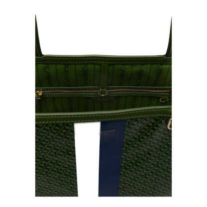 Racer Coated Canvas Tote - Green