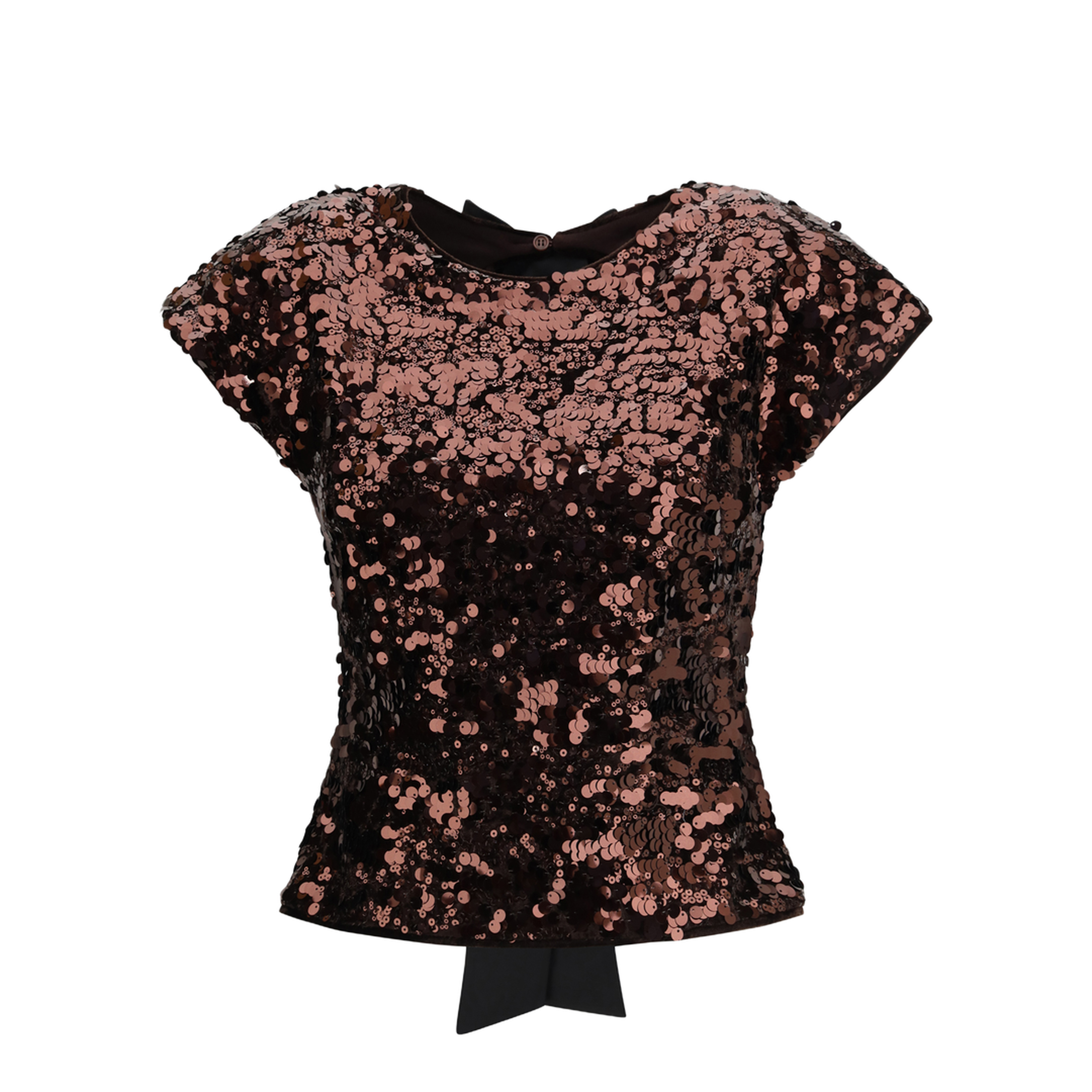 MAYFEYR - Ganni - Sequin Top With Bow Back - A1040100