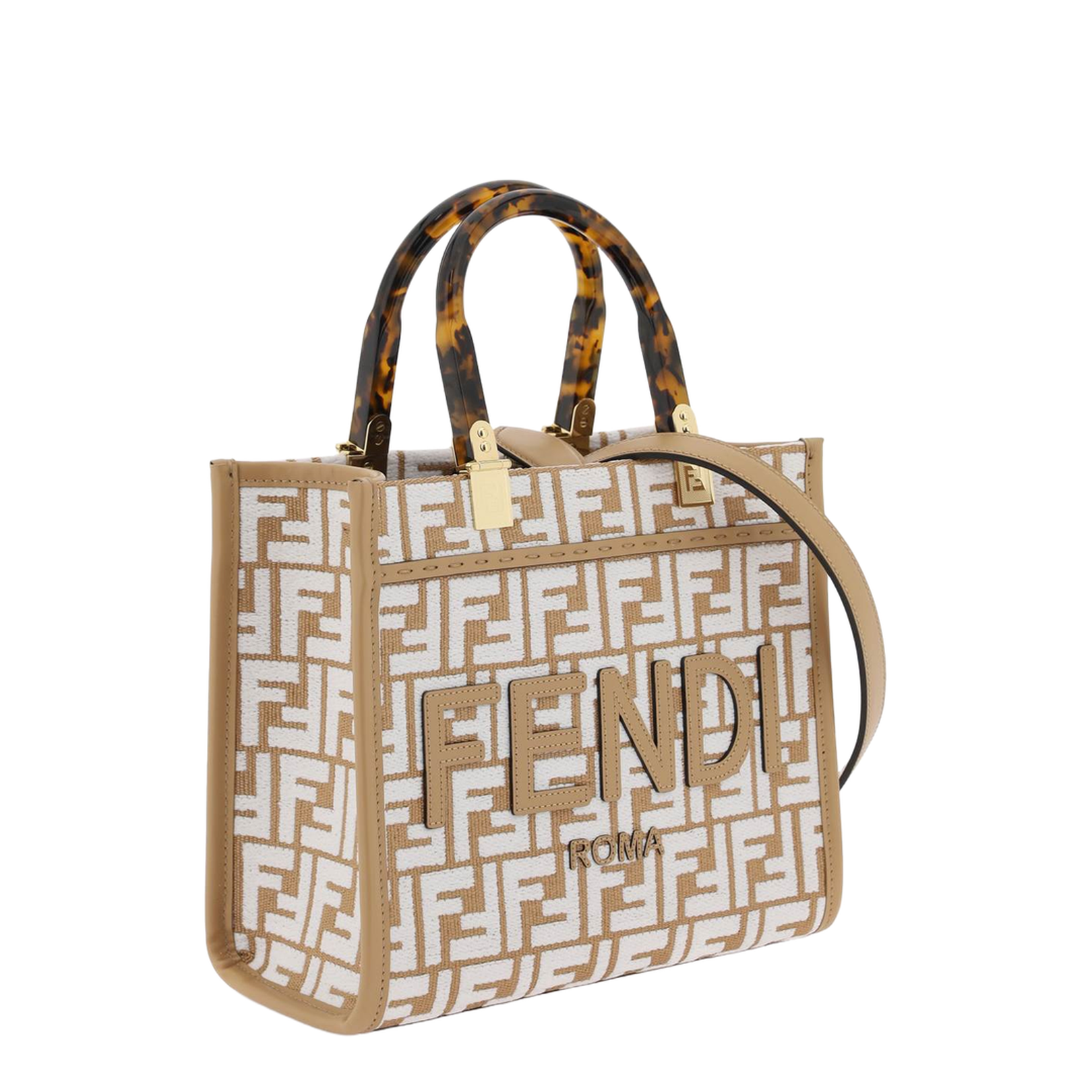 Peekaboo Small Canvas Top Handle Bags - Beige