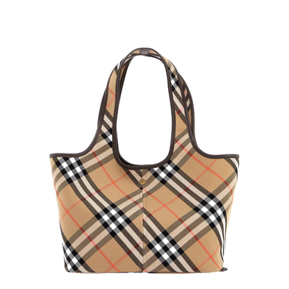 MAYFEYR - Burberry - Embroidered Canvas Small Check Shopping Bag - 8094685B9368