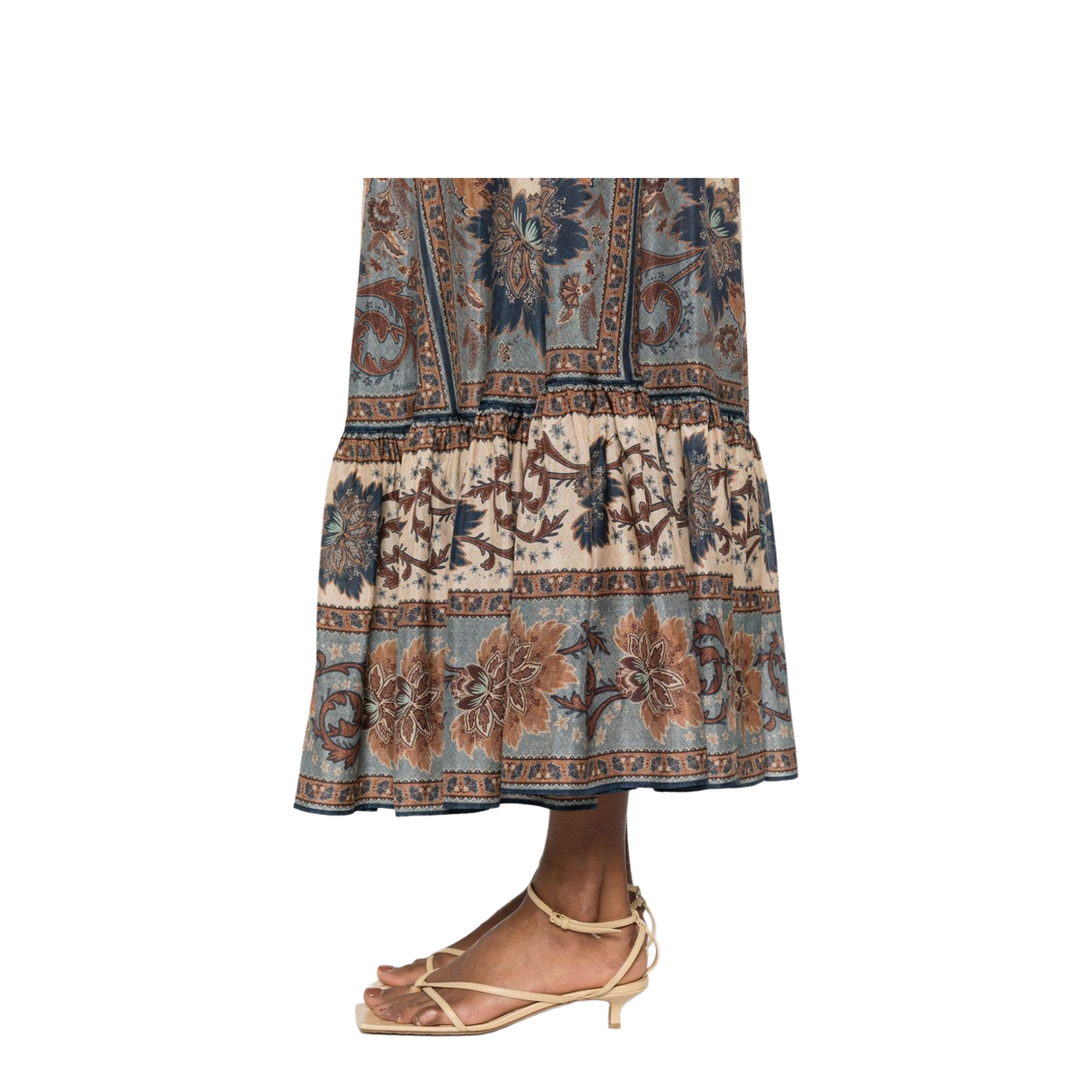 Ascension Printed Silk Skirt