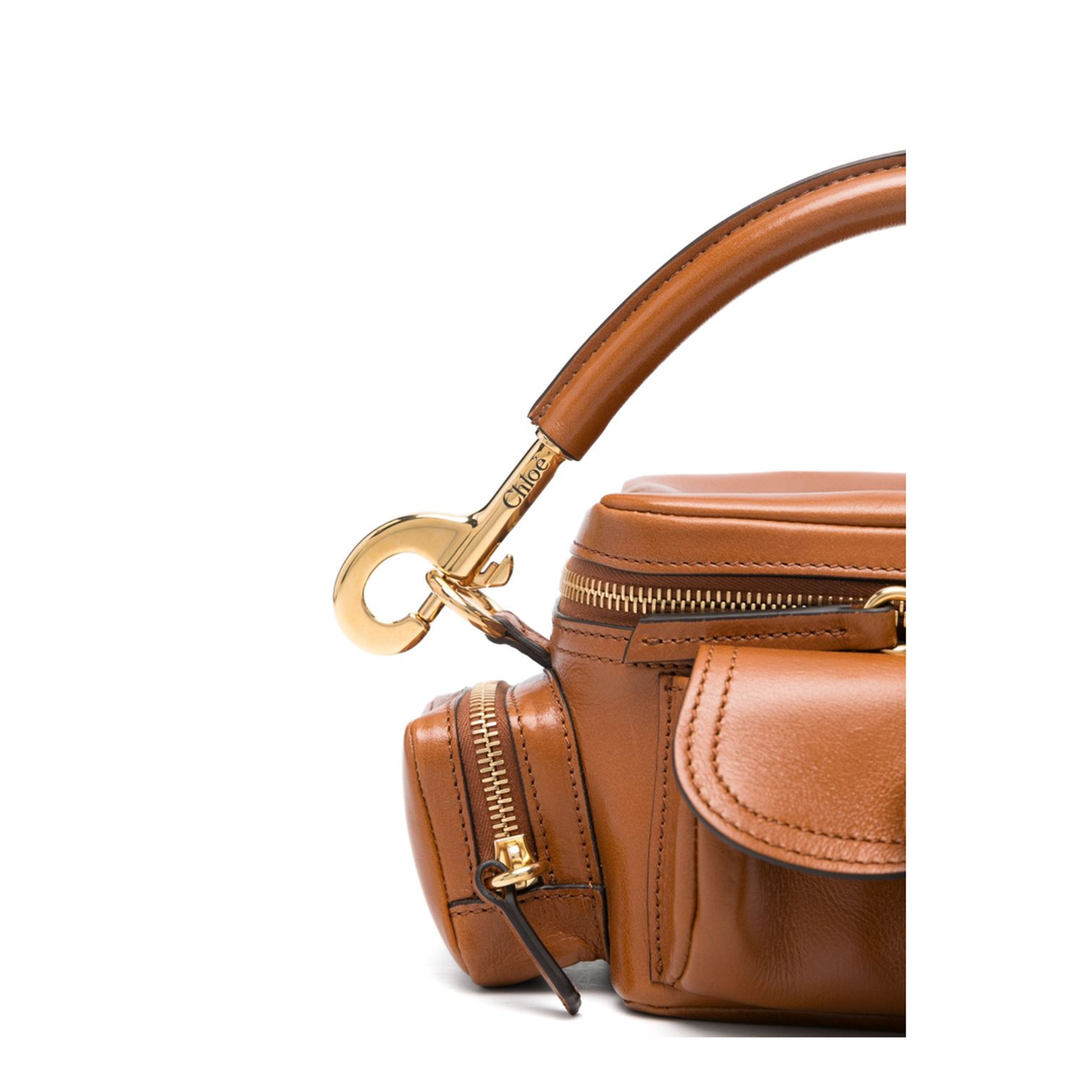 Small Camera Bag in Shiny Leather