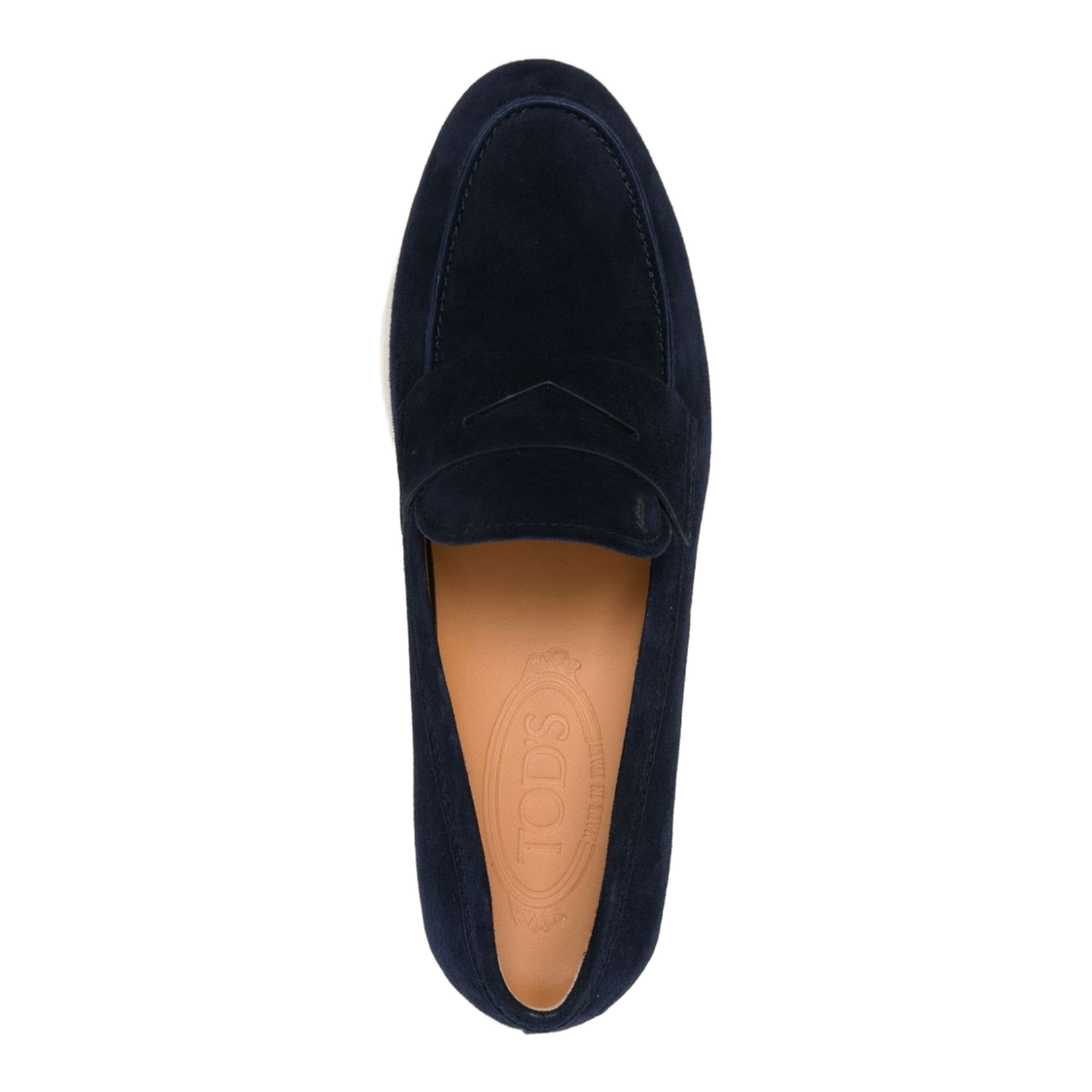 Oxford Blue Flat Rubber Sole Moccasins