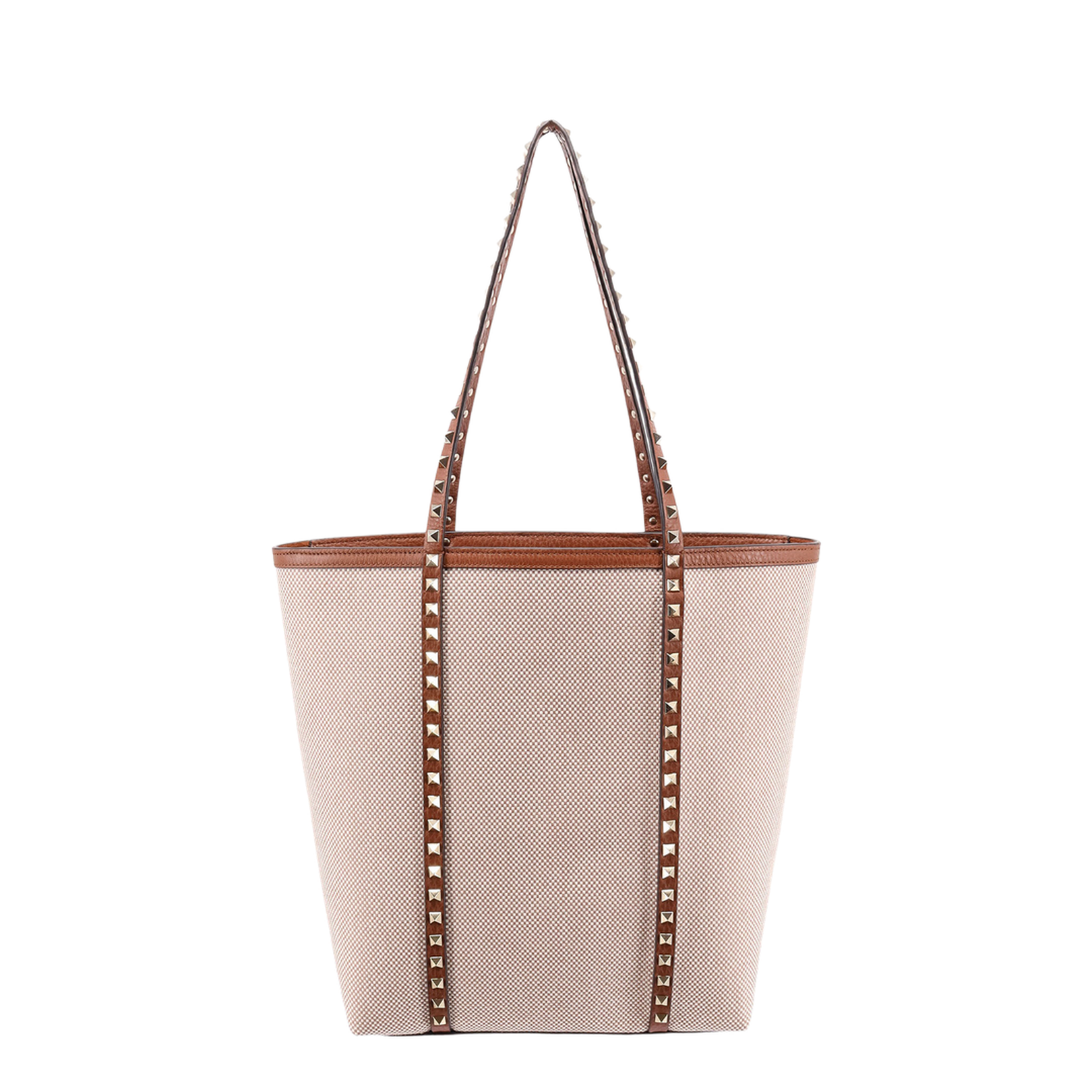 Canvas Tote Bag with Rockstud Detail