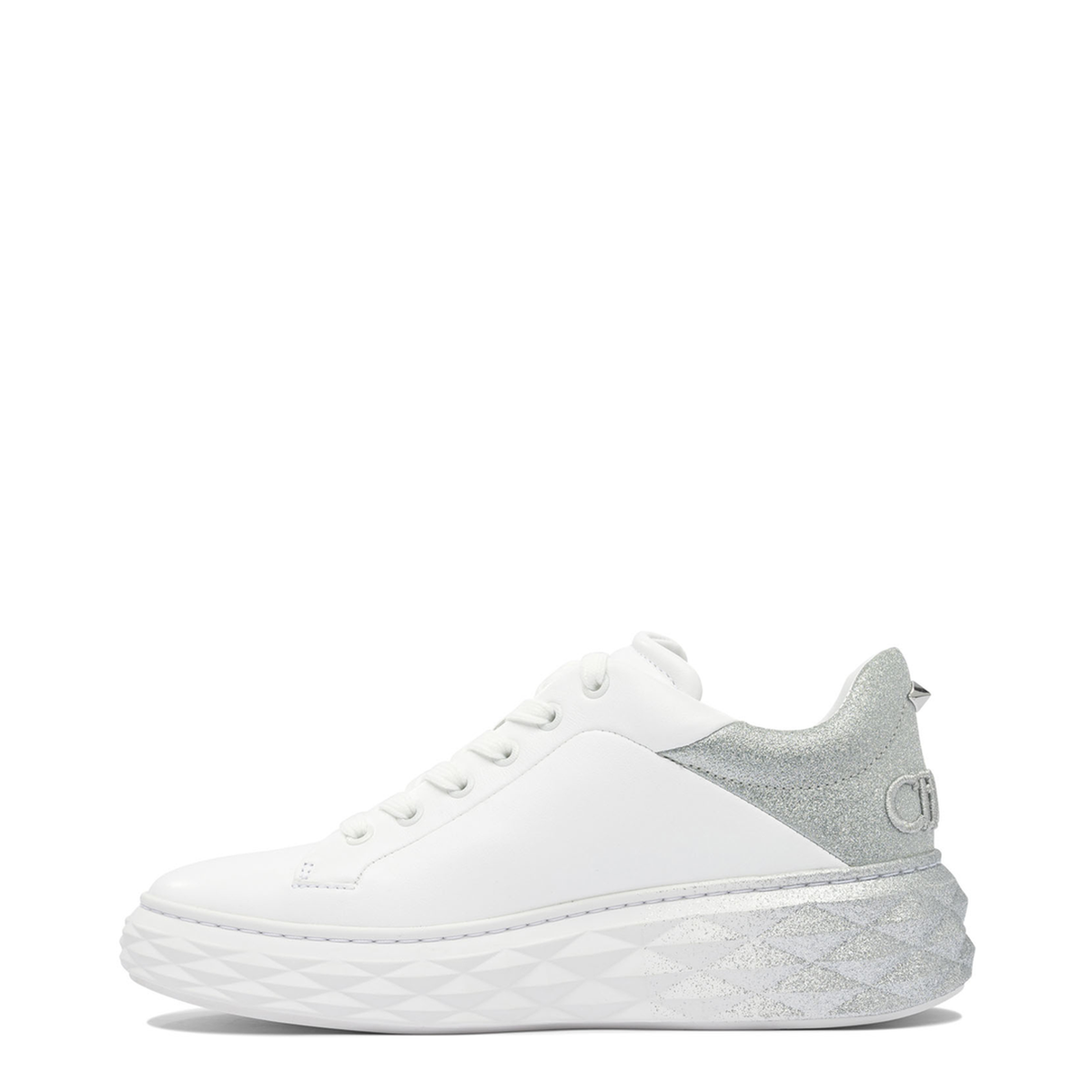 MAYFEYR - Jimmy Choo - Diamond Maxi F Ii Low Top Sneakers - DIAMONDMAXIFIIIVRVWHITESILVER