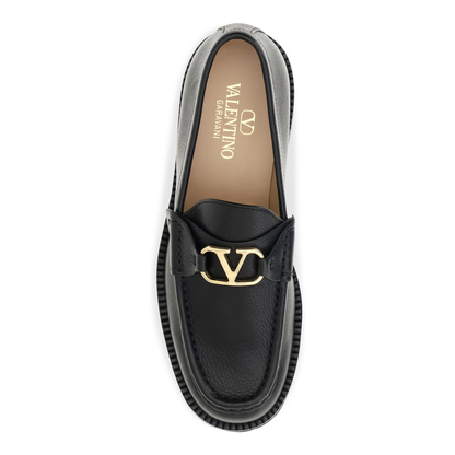 MAYFEYR - Valentino - Vlogo Signature Leather Loafers - 9W2S0NF5NDB