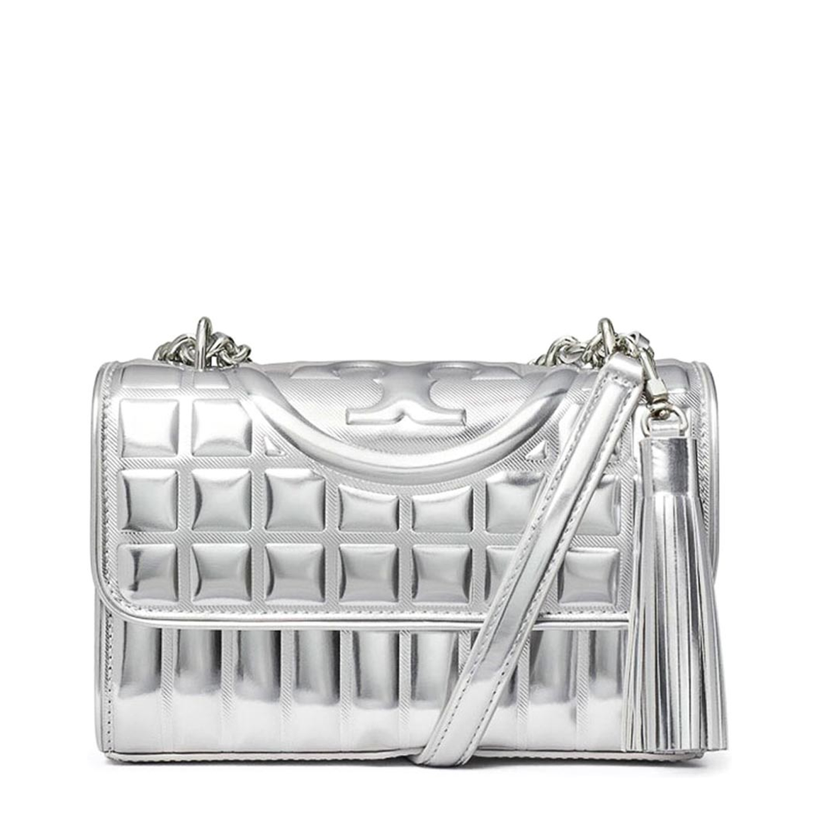 Fleming Metallic Square Quilt Small Convertible Shoulder Bag