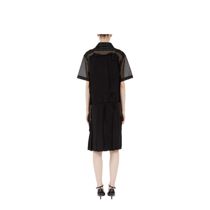 Black Mesh Design Dress