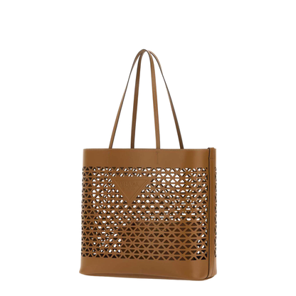 Caramel Leather Shopping Bag