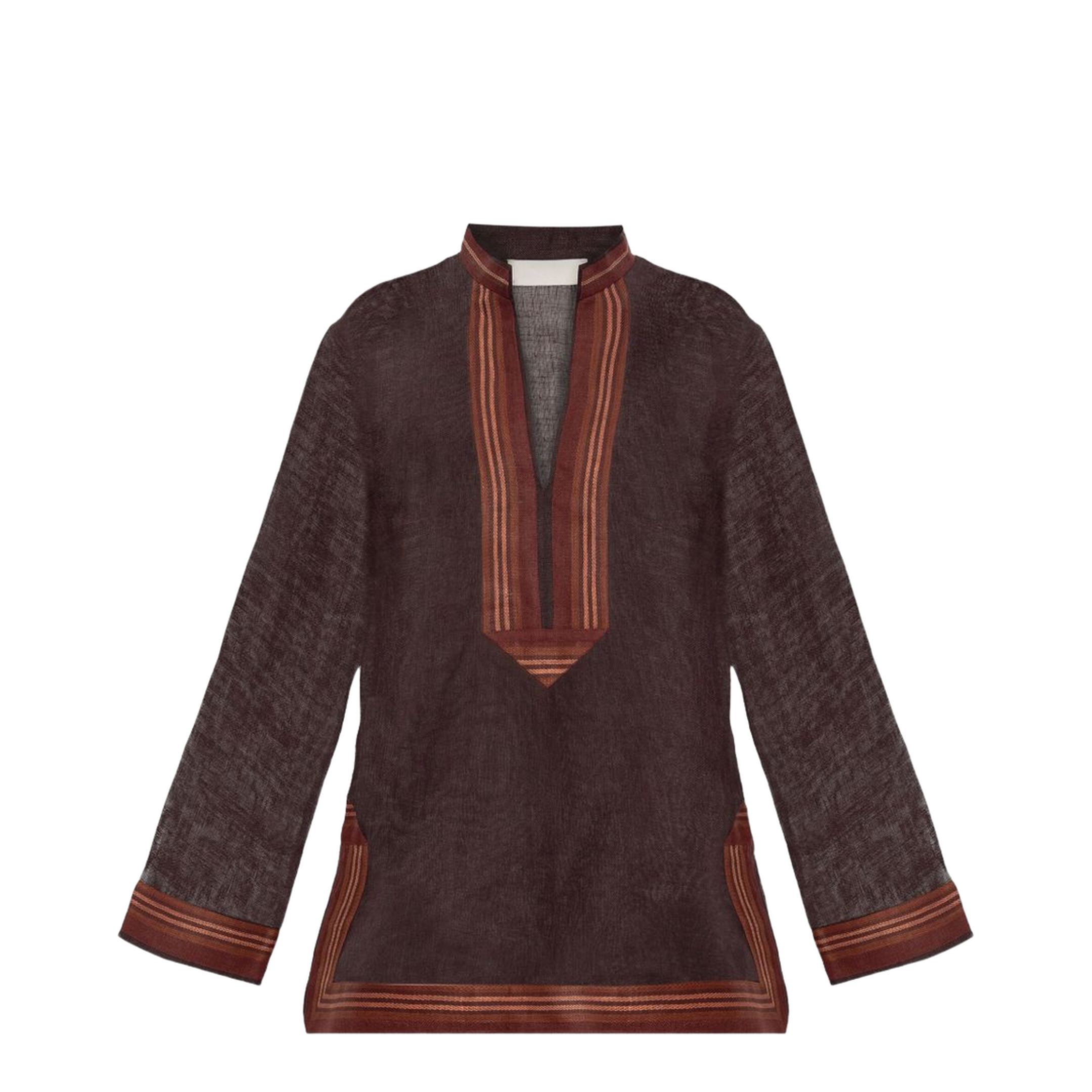Brown Linen Blouse