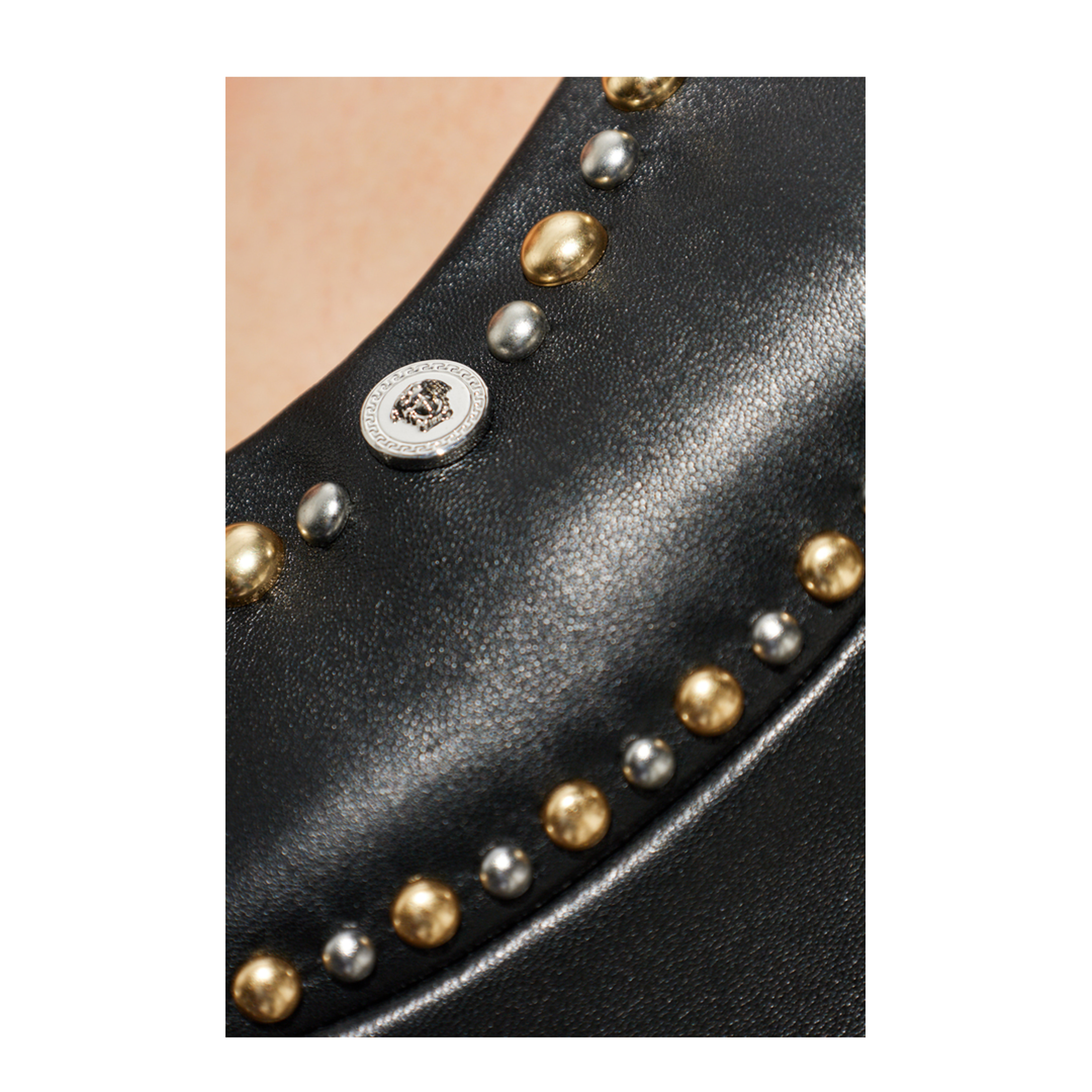 Leather Off-Shoulder Dress Black