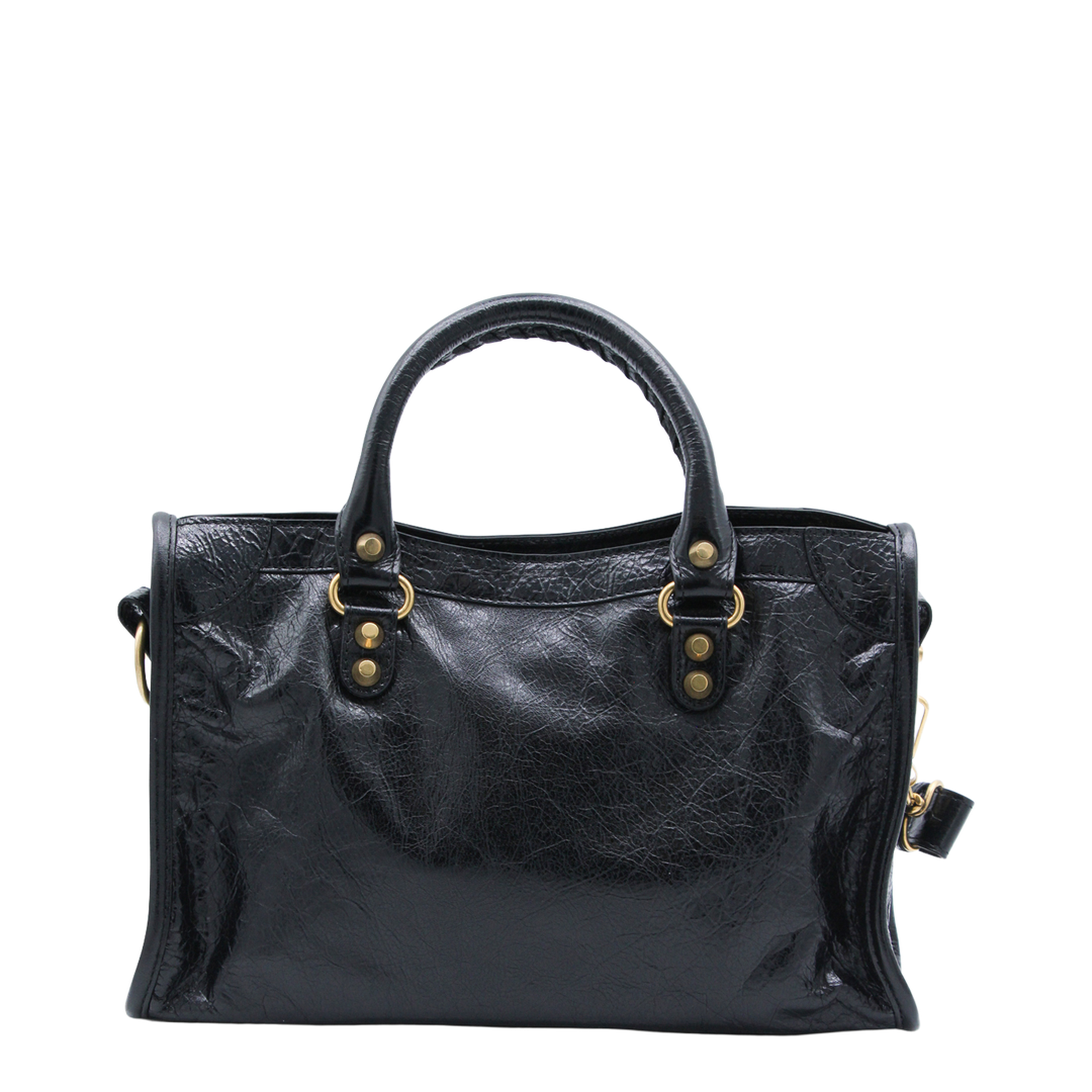 Le City Small Arena Storico Lambskin Shoulder Bag - Black